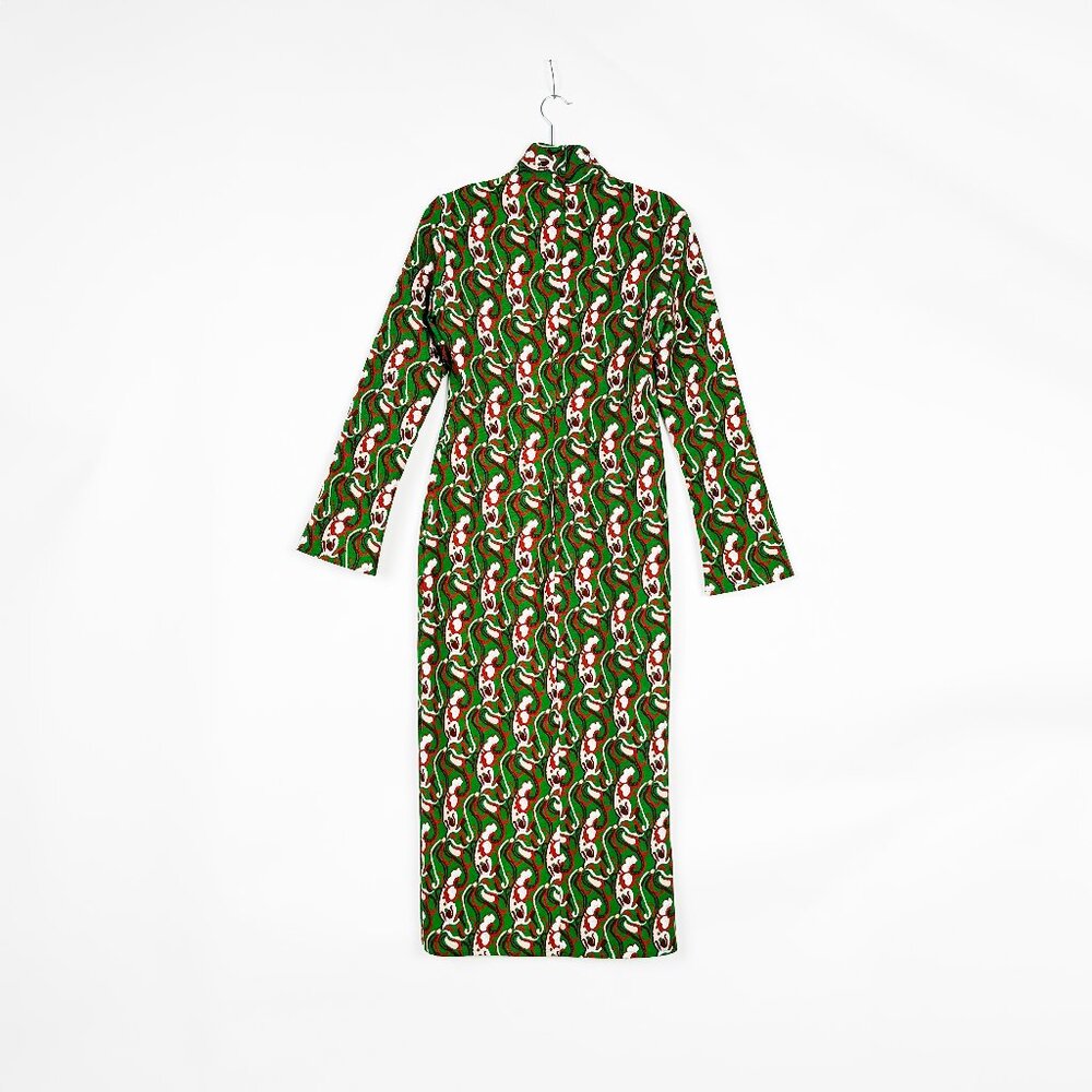 ZARA Blogger’s Favorite 70's Retro Look High Neck Maxi Dress Size Small NWT